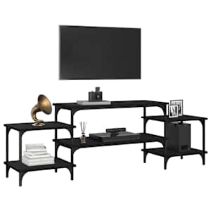 TV skříňka černá 157 x 35 x 52 cm kompozitní dřevo - obrázek 4
