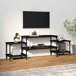 TV skříňka černá 157 x 35 x 52 cm kompozitní dřevo - obrázek 1