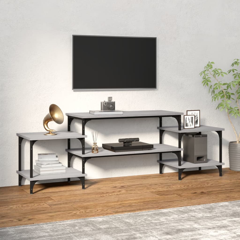 vida XL TV-Schrank Grau Sonoma 157x 35x 52 cm Holzwerkstoff