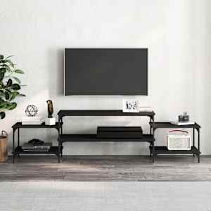 TV skříňka černá 197 x 35 x 52 cm kompozitní dřevo - obrázek 3