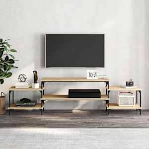 TV skříňka kouřový dub 197 x 35 x 52 cm kompozitní dřevo - obrázek 3