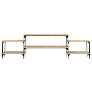TV skříňka kouřový dub 197 x 35 x 52 cm kompozitní dřevo - obrázek 5