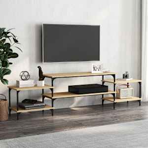 TV skříňka kouřový dub 197 x 35 x 52 cm kompozitní dřevo - obrázek 1