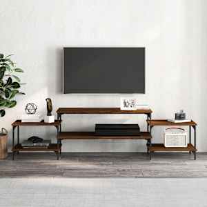 TV skříňka hnědý dub 197 x 35 x 52 cm kompozitní dřevo - obrázek 3