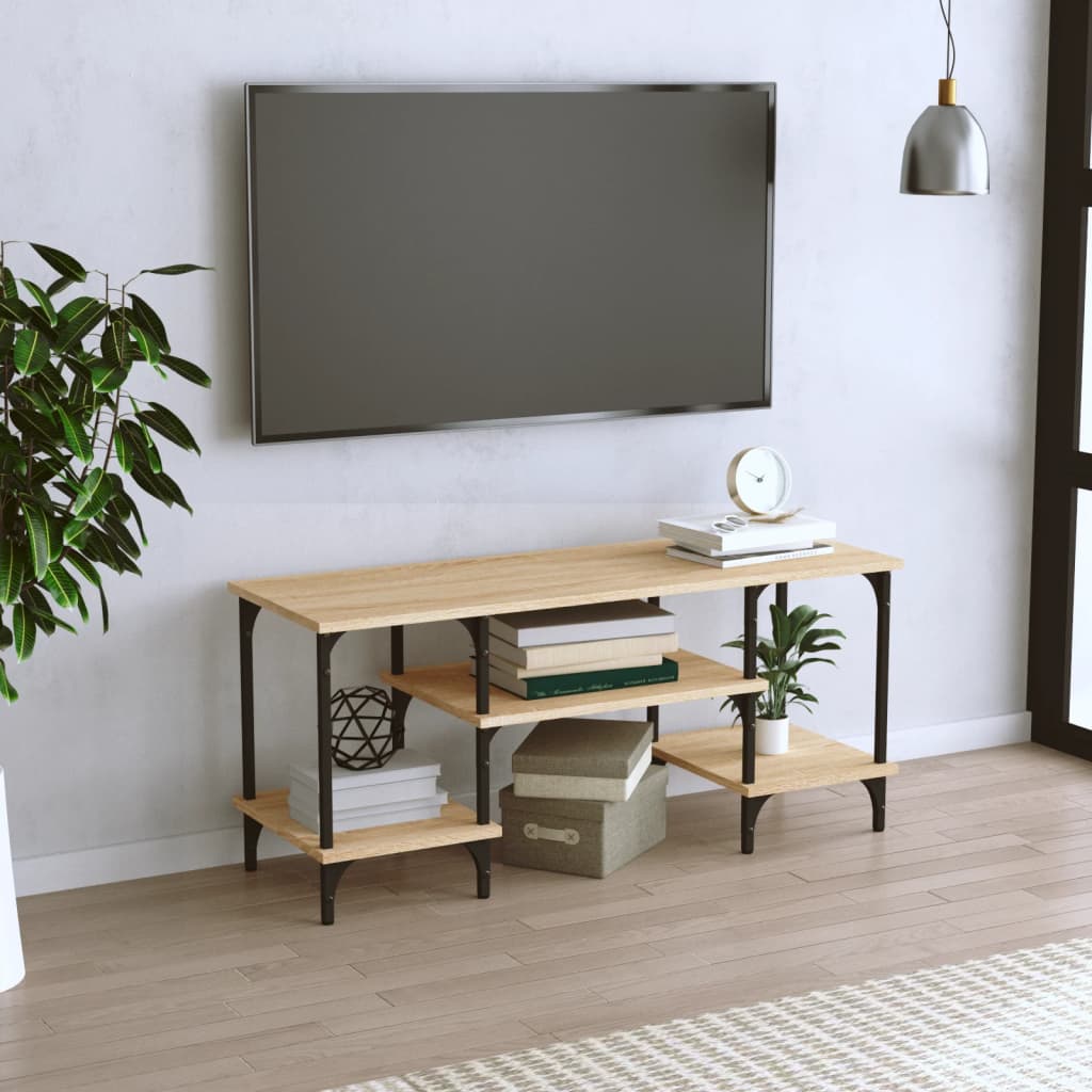 vidaXL Meuble TV chêne sonoma 102x35x45,5 cm bois d'ingénierie