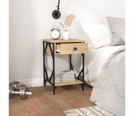 vidaXL Bedside Cabinet Sonoma Oak 40x42x60 cm Engineered Wood