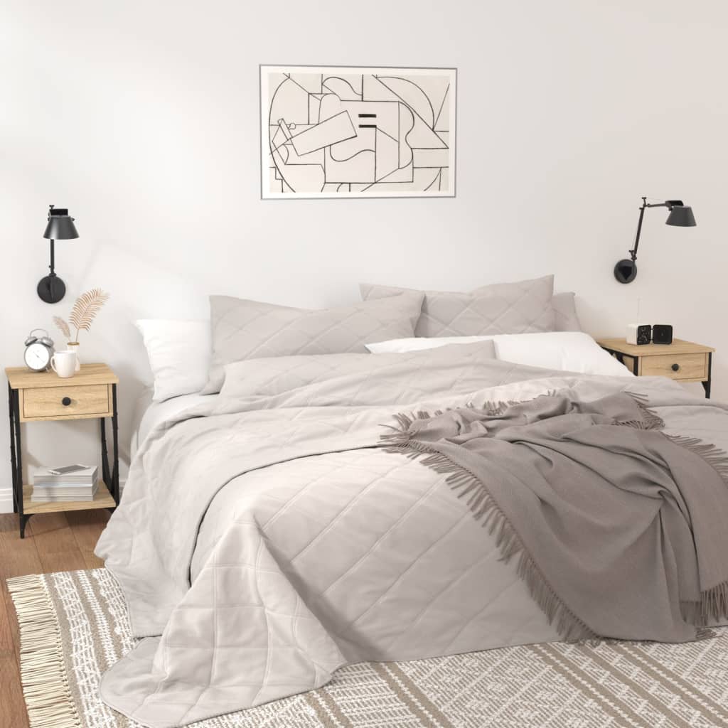 vidaXL Nachtkastjes 2 st 40x42x60 cm bewerkt hout sonoma eikenkleurig afbeelding