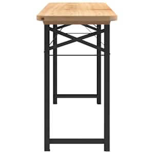 3dílný skládací bistro set masivní jedlové dřevo - obrázek 10