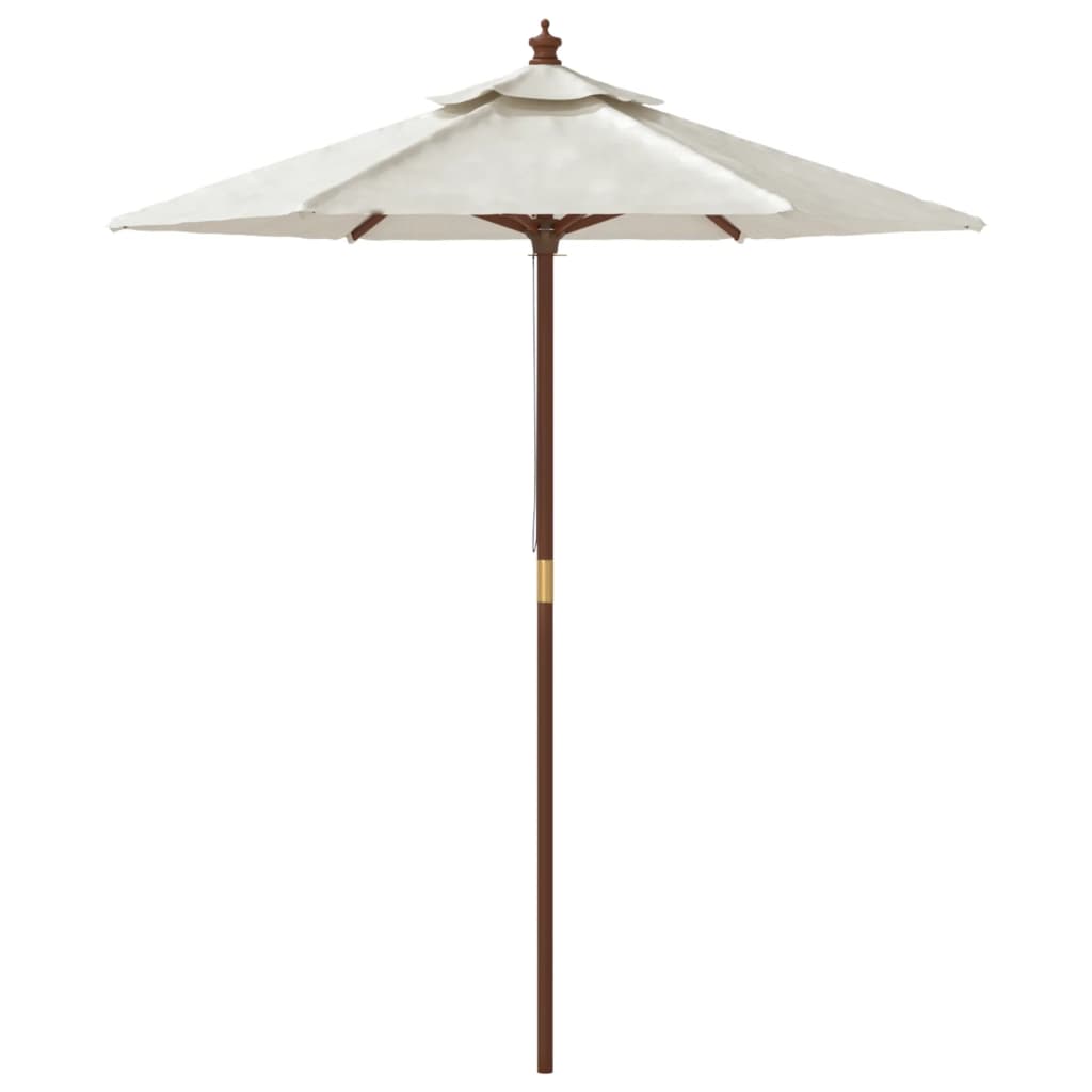 Sonnenschirm mit Holzmast Sandfarben 196x231 cm