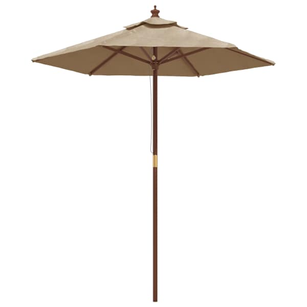 vidaXL aia p&auml;ikesevari puidust postiga, hallikaspruun, 196x231 cm