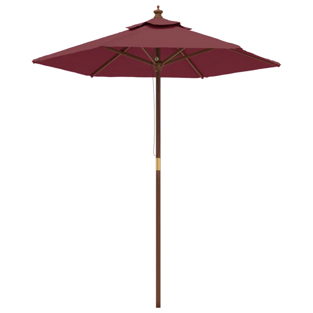 vidaXL ZahradnĂ­ sluneÄŤnĂ­k s dĹ™evÄ›nou tyÄŤĂ­ bordĂł 196 x 231 cm