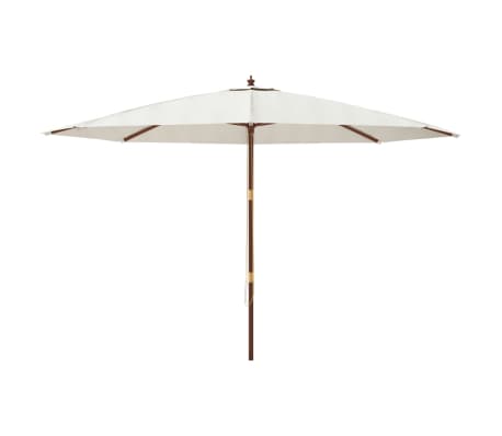 vidaXL Garden Parasol with Wooden Pole Sand 400x273 cm