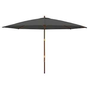 Zahradní slunečník s dřevěnou tyčí antracitový 400 x 273 cm - obrázek 3