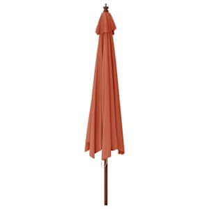 Zahradní slunečník s dřevěnou tyčí terakotový 400 x 273 cm - obrázek 5