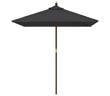 vidaXL aia p&auml;ikesevari puidust postiga, must, 198 x 198 x 231 cm