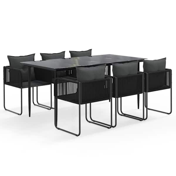 vidaXL 7-osaline aiam&ouml;&ouml;bli komplekt, must