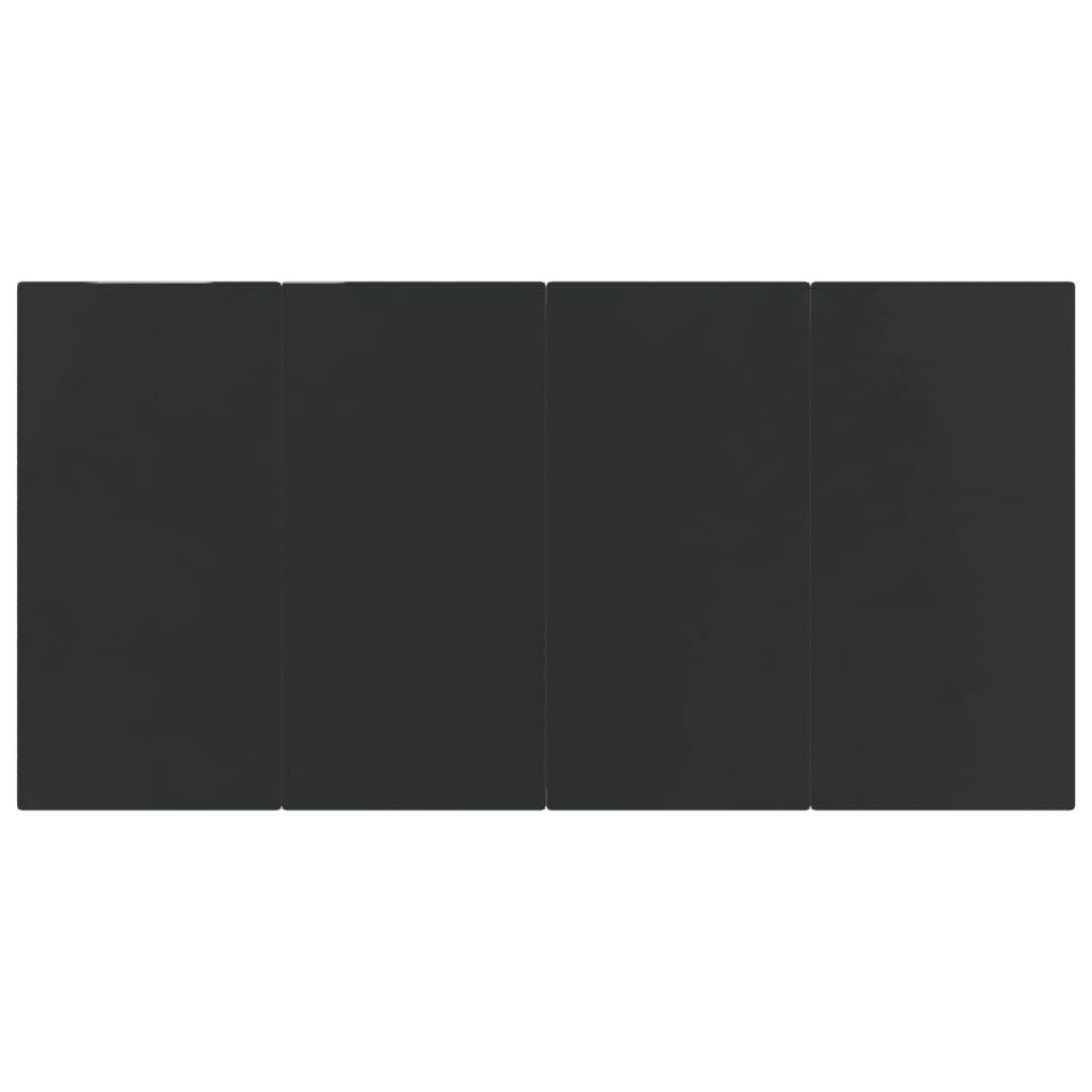 Zestaw mebli ogrodowych rattanowych, 160x80x74 cm, czarny