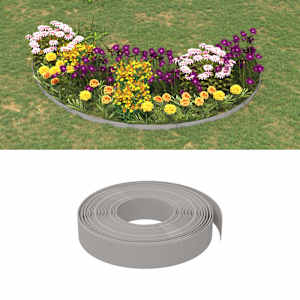 vidaXL aiapiire, hall, 10 m, 10 cm, pol&uuml;et&uuml;leen