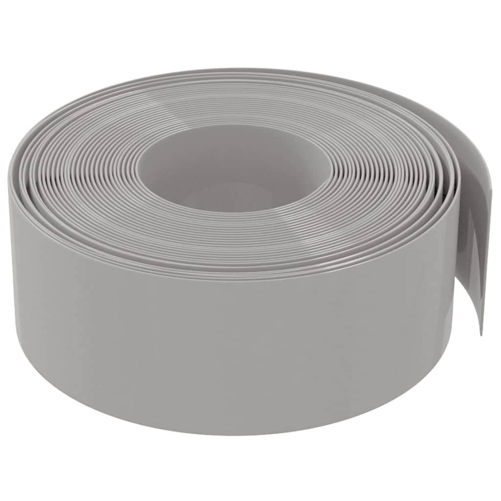 vidaXL Tuinrand 10 m 20 cm polyetheen grijs afbeelding