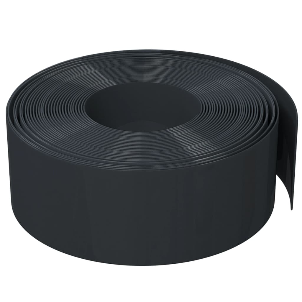 vidaXL fekete polietilén kerti szegély 10 m x 20 cm