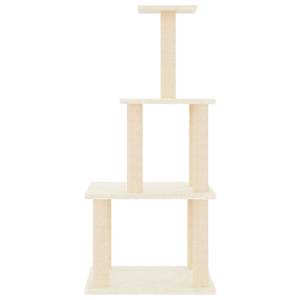 Škrabadlo pro kočky se sisalovými sloupky krémové 111 cm - obrázek 3