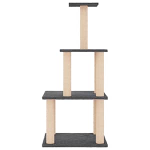 Škrabadlo pro kočky se sisalovými sloupky tmavě šedé 111 cm - obrázek 3