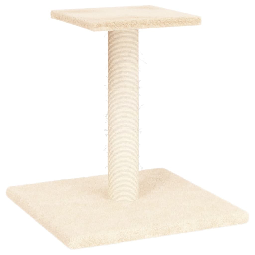 vidaXL Škrabadlo pro kočky s plošinou krémové 38 cm