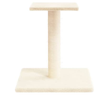vidaXL Cat Scratching Post with Platform Cream 38 cm