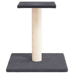 vidaXL Cat Scratching Post Dark Grey Engineered wood, plush, sisal Small
