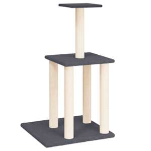 Škrabadlo pro kočky se sisalovými sloupky tmavě šedé 85,5 cm - obrázek 2