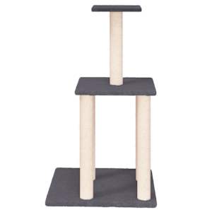Škrabadlo pro kočky se sisalovými sloupky tmavě šedé 85,5 cm - obrázek 3