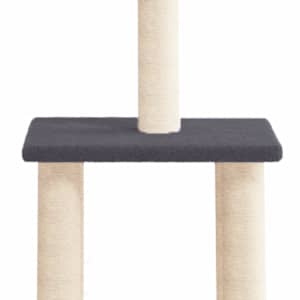 Škrabadlo pro kočky se sisalovými sloupky tmavě šedé 85,5 cm - obrázek 4