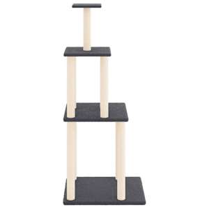 Škrabadlo pro kočky se sisalovými sloupky tmavě šedé 149 cm - obrázek 4
