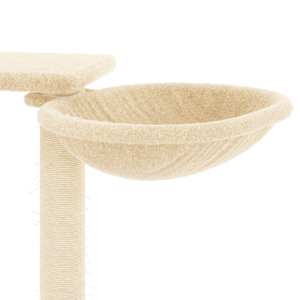 Škrabadlo pro kočky se škrabacími sloupky krémové 82 cm - obrázek 7