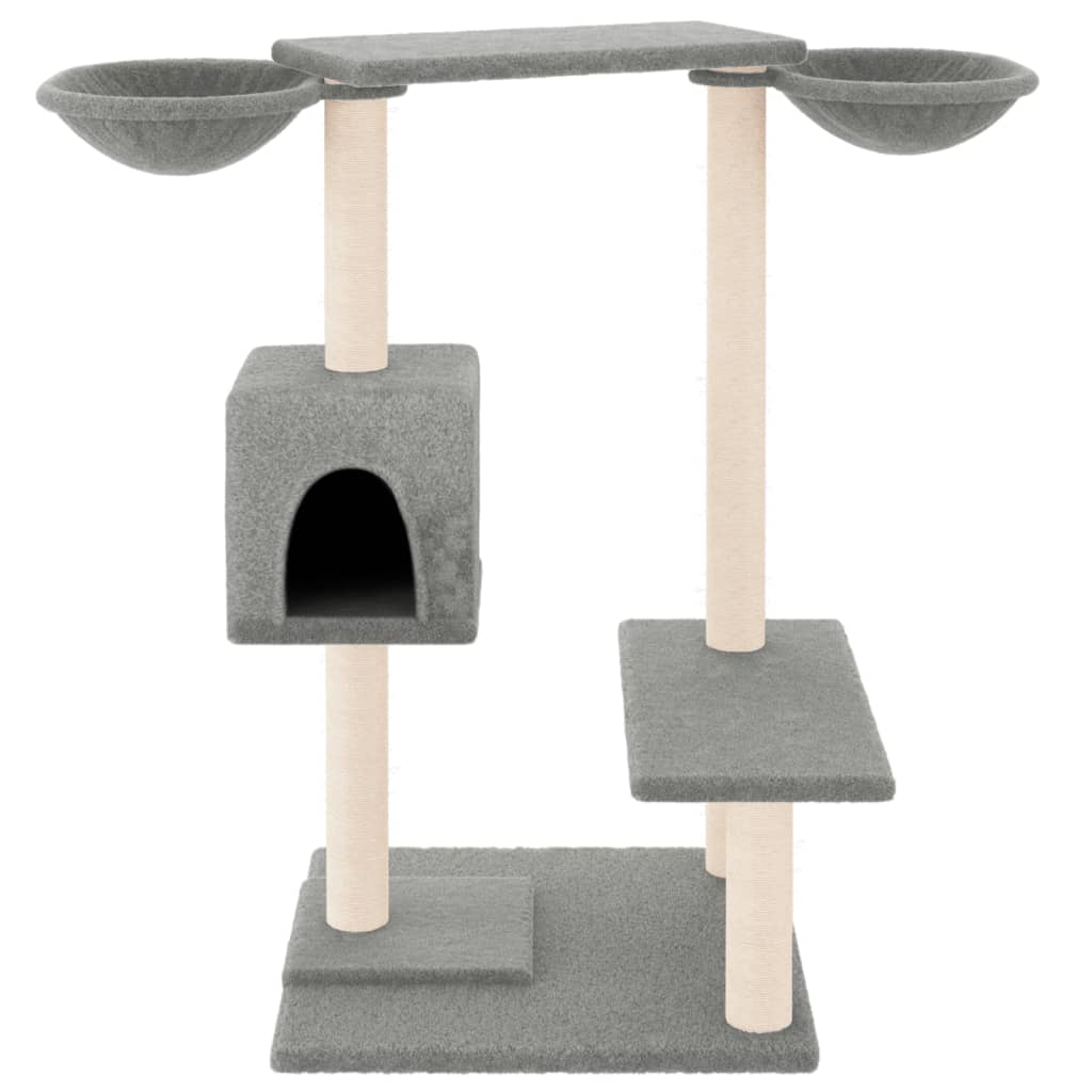 vidaXL Kattenmeubel met krabpalen 82 cm lichtgrijs afbeelding
