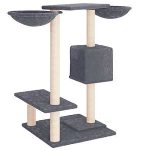 Škrabadlo pro kočky se škrabacími sloupky tmavě šedé 82 cm - obrázek 5