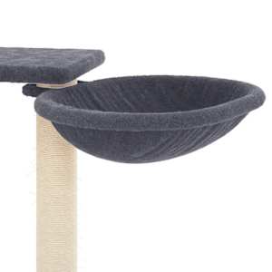 Škrabadlo pro kočky se škrabacími sloupky tmavě šedé 82 cm - obrázek 7