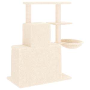 Škrabadlo pro kočky se sisalovými sloupky krémové 83 cm - obrázek 5