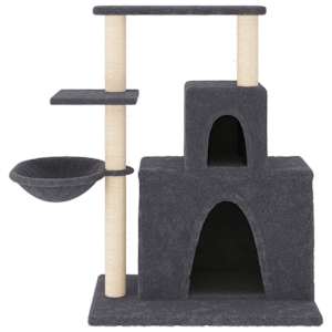 Škrabadlo pro kočky se sisalovými sloupky tmavě šedé 83 cm - obrázek 3