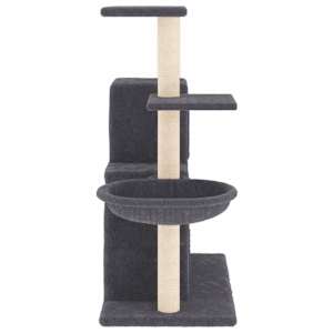 Škrabadlo pro kočky se sisalovými sloupky tmavě šedé 83 cm - obrázek 4