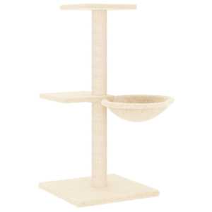 vidaXL kassimaja sisalk&ouml;itega kraapimispostidega, kreemjas, 72 cm