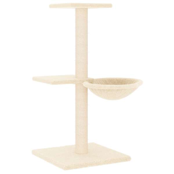 vidaXL kassimaja sisalk&ouml;itega kraapimispostidega, kreemjas, 72 cm