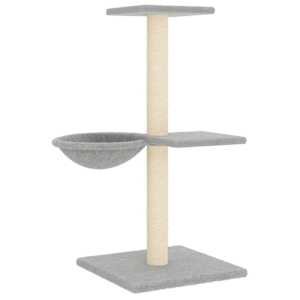 Škrabadlo pro kočky se sisalovými sloupky světle šedé 72 cm - obrázek 5