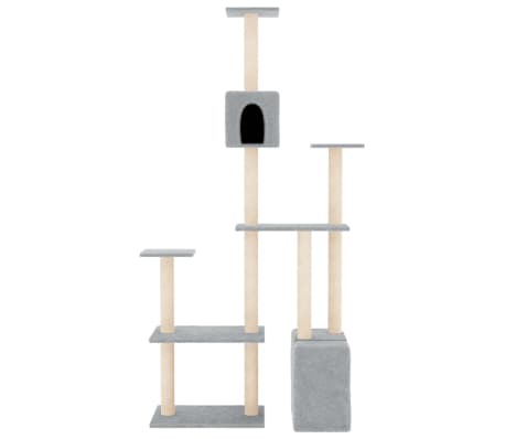 vidaXL Kattatr&eacute; me&eth; S&iacute;salkl&oacute;rustaurum Lj&oacute;sgr&aacute;tt 180 cm