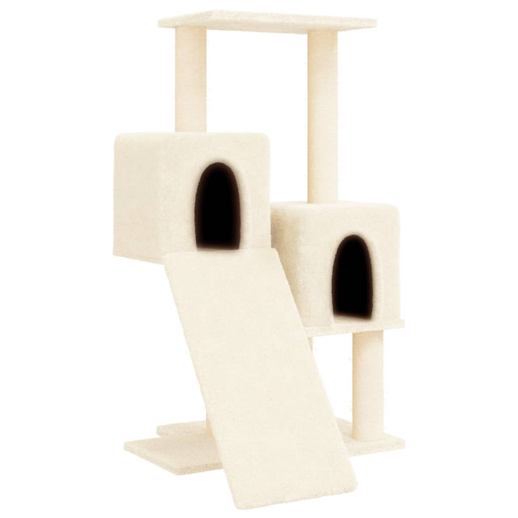 vidaXL Škrabadlo pro kočky se sisalovými sloupky krémové 82 cm