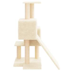 Škrabadlo pro kočky se sisalovými sloupky krémové 82 cm - obrázek 4