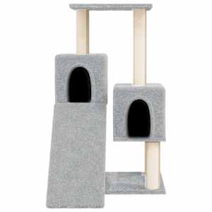 vidaXL Arbre &agrave; chat avec griffoirs en sisal Gris clair 82 cm