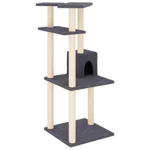 Škrabadlo pro kočky se sisalovými sloupky tmavě šedé 123 cm - obrázek 2