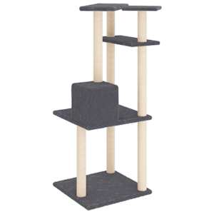 Škrabadlo pro kočky se sisalovými sloupky tmavě šedé 123 cm - obrázek 5