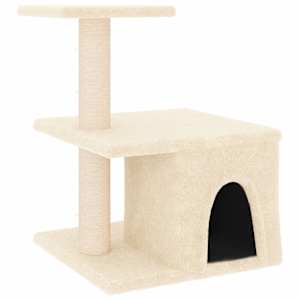 Škrabadlo pro kočky se sisalovými sloupky krémové 48 cm - obrázek 2